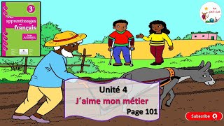 Dialogue  unité 4🥰 J´aime mon métier 😍 mes apprentissages 3 année 😍 page 101