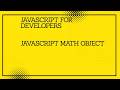 JavaScript for developers ||JavaScript math object #programming #coding #tutorial