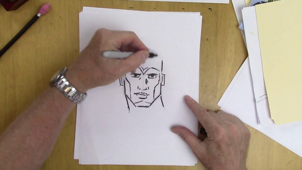 How To Draw A Superhero - For Beginners - YouTube