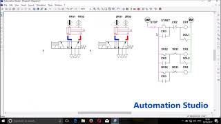 Automation studio: [Relay ladder logic] electro-pneumatics