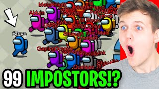 LANKYBOX Reacts To AMONG US With 99 IMPOSTERS! (BEST AMONG US ANIMATIONS!)