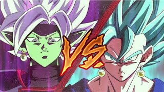 GOKU AND VEGETA, (FUSION VEGETTO) VS BLACK AND ZAMSU, ( FUSION ZAMASU) DB BTK4