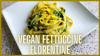 VEGAN FETTUCCINE FLORENTINE | VEGAN TOFU RECIPES 😌 😏 | Katie Makes It Vegan