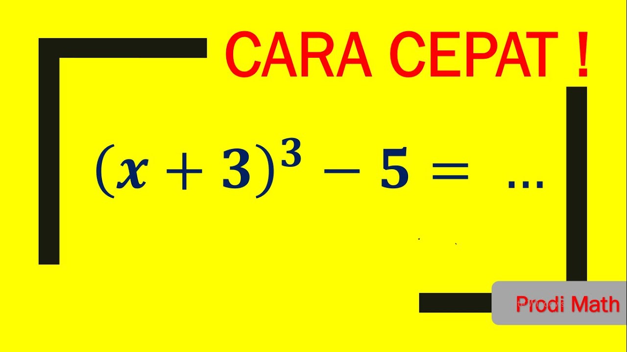 CARA CEPAT MENGERJAKAN SOAL MATEMATIKA #shorts - YouTube