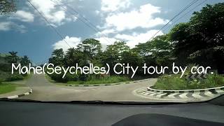 Driving through Mahe City- Seychelles.