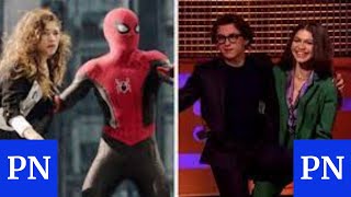 Tom Holland and Zendaya joke about doing Spider-Man stunts with their height difference