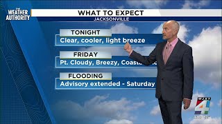 Fall-Like Temperatures Arrive as Coastal Flooding Persists