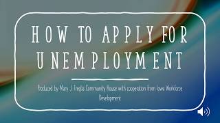 How to apply for Unemployment in Iowa - English