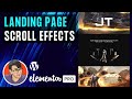 Elementor Landing Page Tutorial using Scroll Effects | Motion Effects