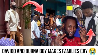 Davido donated N300,000,000 To 500 Orphanage Homes And As Burna Boy Academy Sent Two Boys To Europe