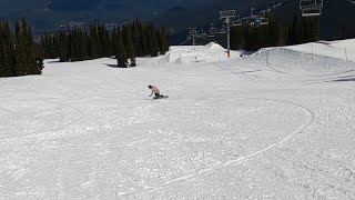 Carving down Ego Bowl (Whistler mountain) 2024-05-03