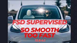 FSD SUPERVISED 12.5.4.1 So Smooth, Too Fast?