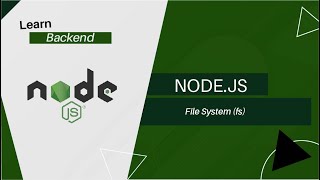 NodeJS Beginners Course (Learn Backend) #2 - Using file System (fs)