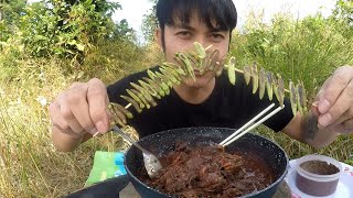 พริกจี่2ไม้ คำเดียว ก๋วยเตี๋ยวหอยเชอรี่+กุ้ง+เนื้อ น้ำตกข้นๆที่สุดในโลก