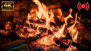 🔥 Relaxing Fireplace 4K (Non-Stop): Crackling Fire Sounds - Holiday Edition 🔥