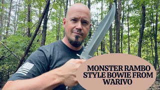 WARIVO Bowie Knife Rambo Style w/ D2 Steel \u0026 MASSIVE!