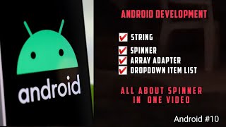 Spinner in Android Studio | ArrayAdapter | DropDown Item List | Android Development |