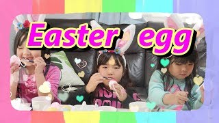 イースターエッグ💖を作ってみた！💖Easter egg💖100均三姉妹奮闘記