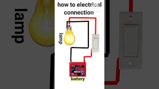 how to battery 🔋 with bulb 💡 connection battery connection bulb wiring #battery #shorts #shortbeta