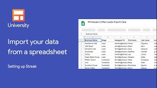 Import your data from a spreadsheet