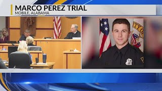 Marco Perez storms out of court after parents asked to testify in officer's murder case