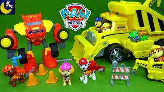 Paw Patrol Construction Ultimate Rescue Toys Rubble Vehicle NEW Collection Set Unboxing Toy Video!
