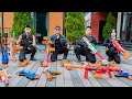 LTT Game Nerf War : Elite Squad SEAL X Nerf Guns Fight Mr Zero Warrior Couple Rescues Teammate!