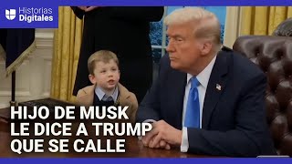 “Quiero que cierres la boca”: el video viral del hijo de Musk hablándole a Trump