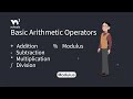 JavaScript Arithmetic Operators - Part 2 - Basic Operators - #w3schools #javascript #programming