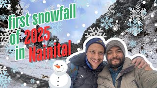 Nainital First Snowfall Of 2025 Uttarakhand  India 12 Jan 2025