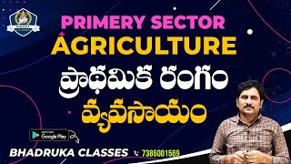 Primery Sector | Agriculture | ప్రాథమిక రంగం, వ్యవసాయం | Economy | Ap\u0026Ts | Class by Srinath Sir.