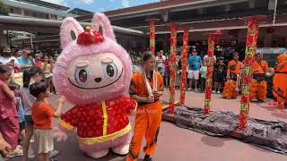 [4K] Twin Lions High Pole Lion Dance, Dragon Dance by Nam Sieng 南仙 @ Bistro8@Clementi on 9 Feb 2025