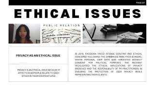 English for Public Relations - Ethical Issues Facing Public Relations