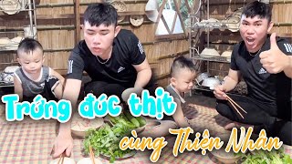 Làm Trứng Đúc Thịt Cùng Nhân Nha | Thiện Nhân Rì Viu