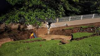 Hurricane Fiona effects in Puerto Rico: Video of landslide in Guaynamo as Fiona's outer bands hit