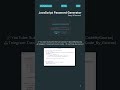 ⚡Strong & Random Password Generator Using JS! 🎭#shorts #webdevelopment #coding