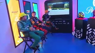 Cooldown room with Max Verstappen,Lando Norris and Fernando Alonso | 2023 Sao Paulo Grand Prix #f1