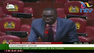 MP Didmus Barasa proposes benchmarking trip abroad to learn how to deal with locusts