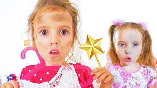Kids pretend play Cinderella Dress Up / Funny story