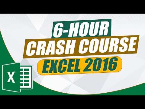 The Ultimate MS Excel Crash Course: 6-Hour Microsoft Excel 2016 Tutorial for Beginners