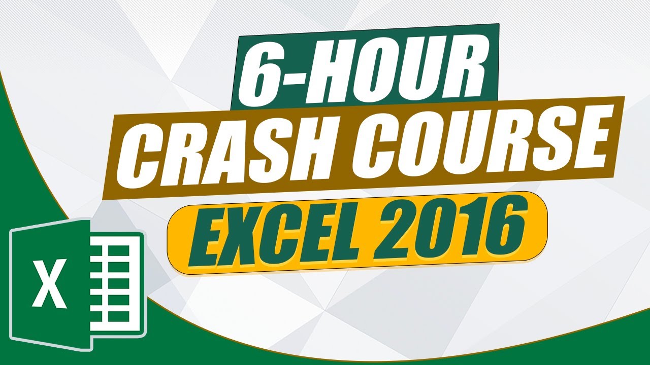 The Ultimate Ms Excel Crash Course 6 Hour Microsoft Excel 2016 The Ultimate Ms Excel Crash Course 6 Hour Microsoft Excel 2016