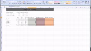 Excel - Weighted Average