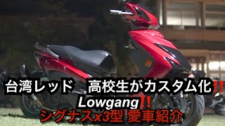 シグナスx3型、京都の高校生が作るカスタム、ローギャングの車両がエグイって‼️ Japanese lowered scooters