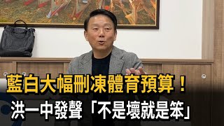 藍白大幅刪凍體育預算 洪一中發聲「不是壞就是笨」－民視新聞