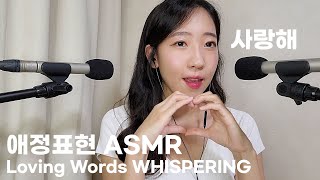 ASMR｜부드럽게 속삭이는 애정표현 위스퍼링 단어반복(자기야, 사랑해, 좋아해, 보고싶어, 잘자 등등)｜WHISPERING Personal Attention Korean Words