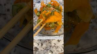 Asian dad tries carrot and cucumber kimchi