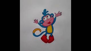 How to draw Boots from Dora the explorer | simple Boots drawing | Dora The Explorer | Draw with Dark