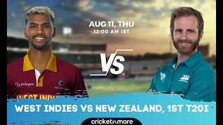West Indies vs New Zealand 1st t20 live match 2022 live streaming.