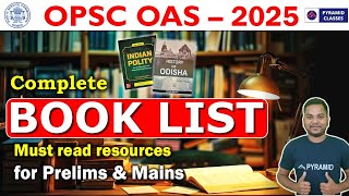 Booklist for upsc | opsc oas prelims strategy | oas prelims exam | Pyramid IAS