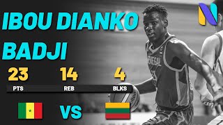 NBA Draft Prospect Ibou Dianko Badji Senegal vs Lithuania 23 PTS 14 REBS 4 BLKS | FIBA U19 World Cup